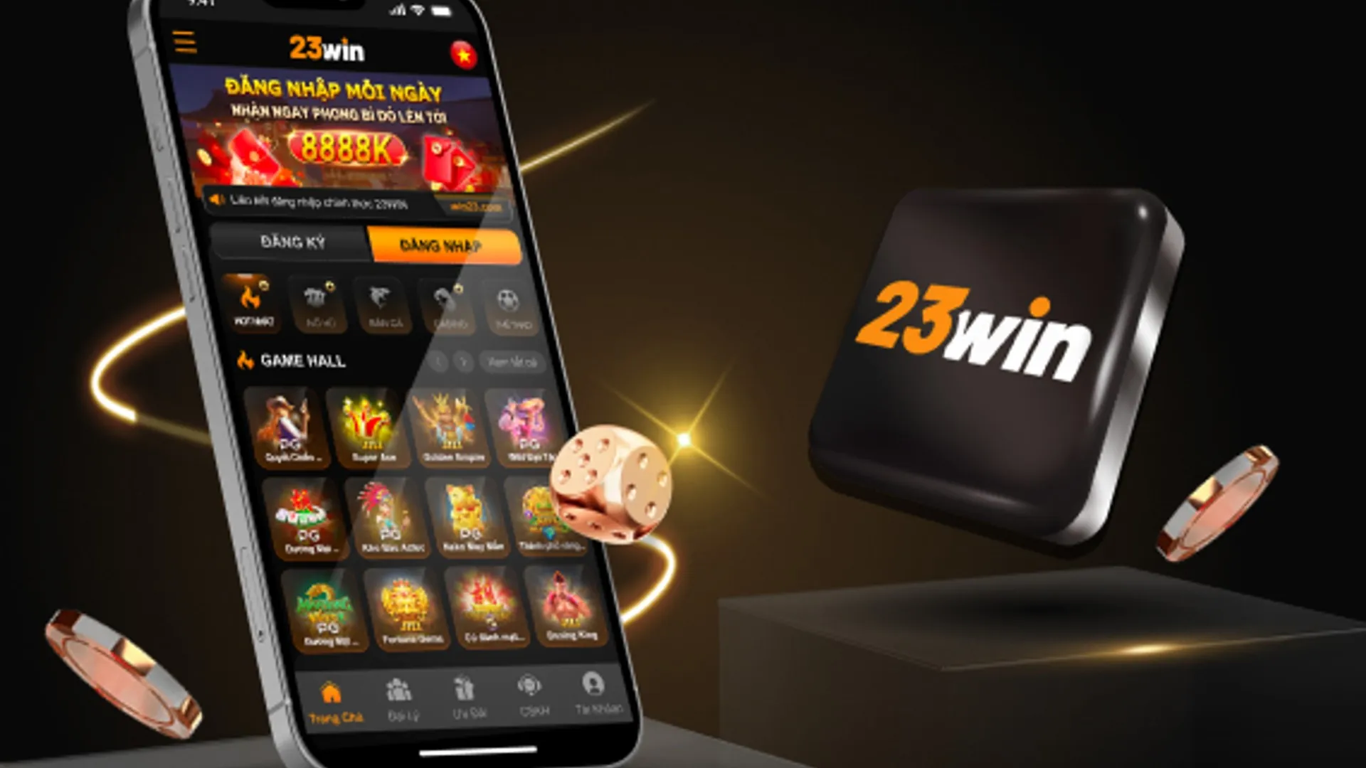 Ứng dụng 23win trên điện thoại di động