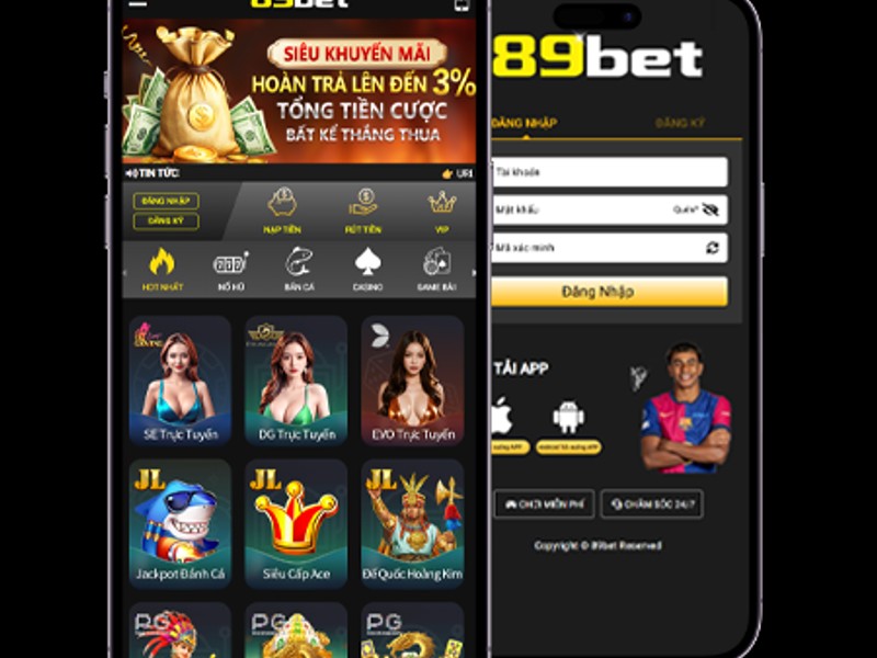 Giao diện ứng dụng 23win trên điện thoại di động
